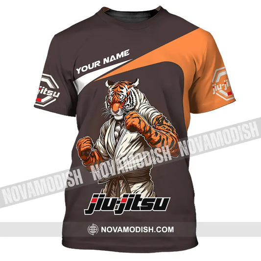 Unisex Shirt - Custom Name Strong Tiger Jiu Jitsu Shirt T-Shirt / S T-shirt