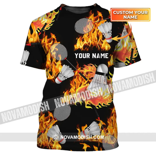 Unisex Shirt - Custom Name T-Shirt - Badminton Clothing T-shirt