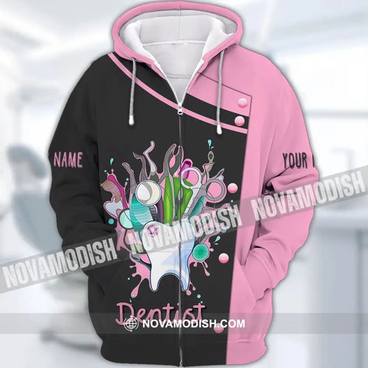 Unisex Shirt - Custom Name T-Shirt Dentist Name Shirt Zipper Hoodie / S T-shirt