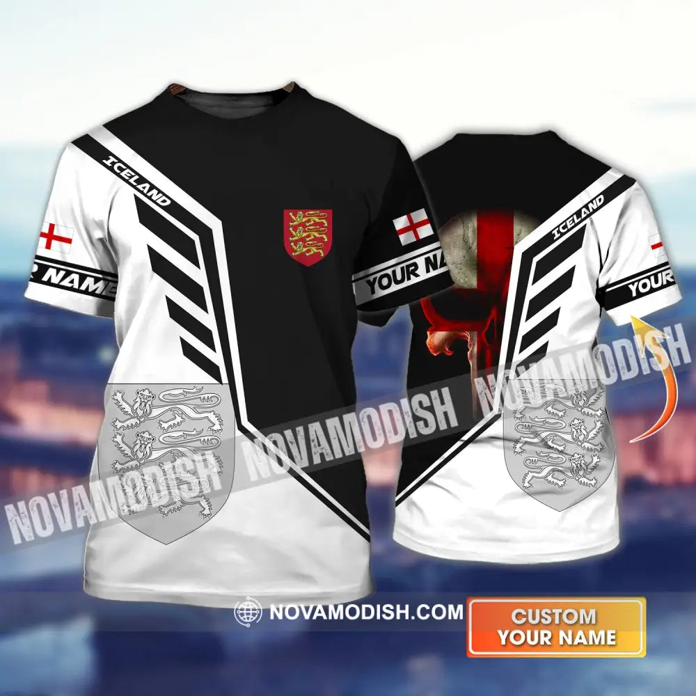 Unisex Shirt - Custom Name T-Shirt England Iceland T-shirt