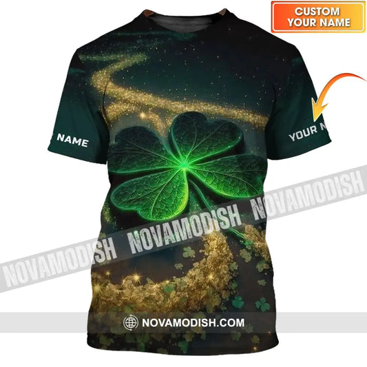 Unisex Shirt - Custom Name T-Shirt - Four-Leaf Clover Shirt T-shirt