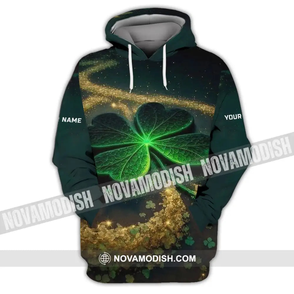 Unisex Shirt - Custom Name T-Shirt - Four-Leaf Clover Shirt Hoodie / S T-shirt