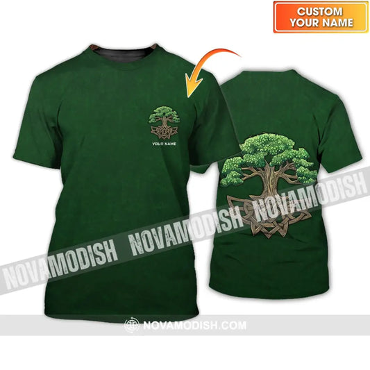 Unisex Shirt - Custom Name T-Shirt - Green Tree Shirt T-shirt