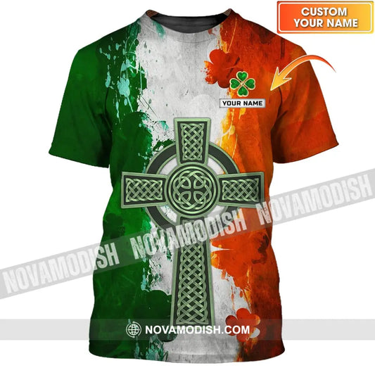 Unisex Shirt - Custom Name T-Shirt - Happy ST. Patrick’s Day Clothing Clover Shirt T-shirt