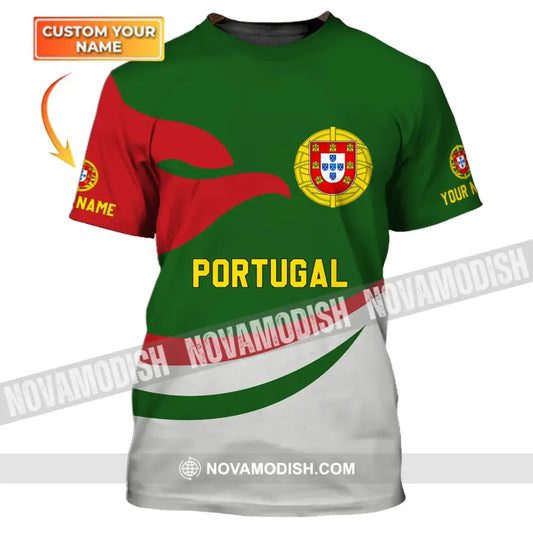 Unisex Shirt - Custom Name T-Shirt - Portugal Name Clothing Portugal Proud Version T-shirt