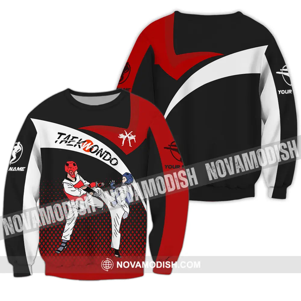 Unisex Shirt - Custom Name Shirt Taekwondo Fighters Long Sleeve / S T-shirt