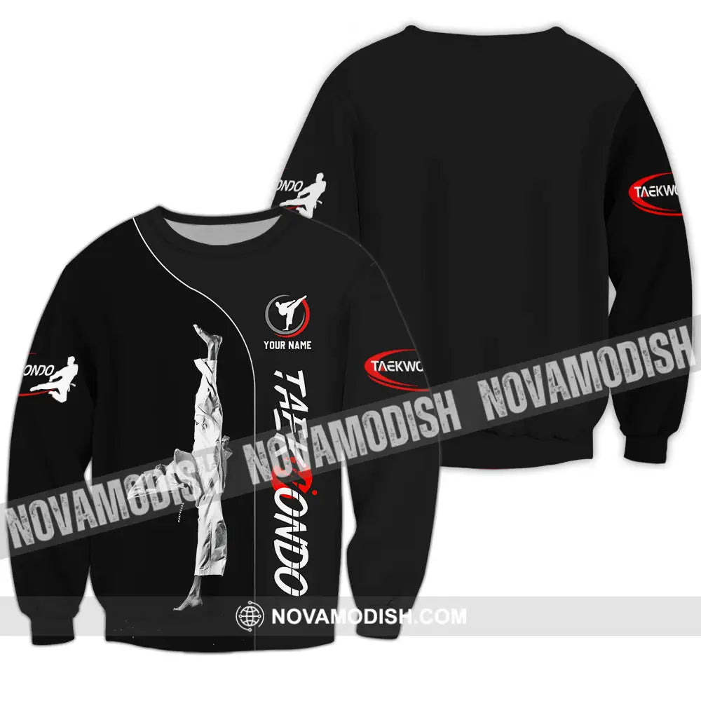 Unisex Shirt - Custom Name Shirt Taekwondo Long Sleeve / S T-shirt
