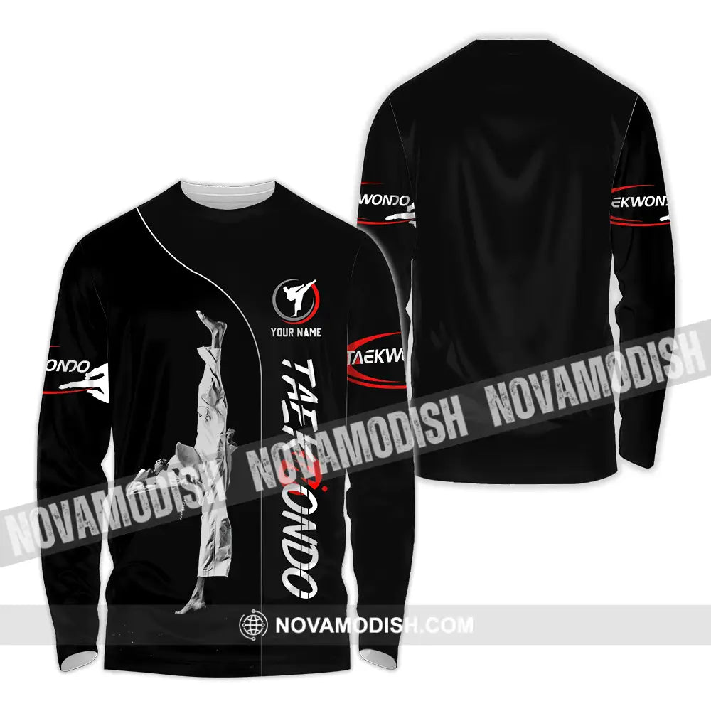 Unisex Shirt - Custom Name Shirt Taekwondo Long Sleeve Shirt / S T-shirt