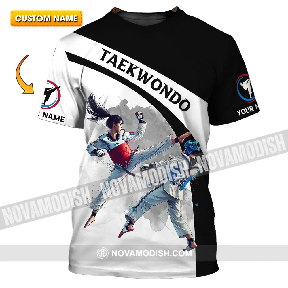 Unisex Shirt - Custom Name Taekwondo Sport Shirt T-shirt