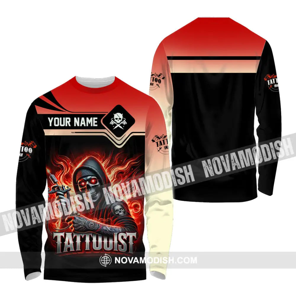 Unisex Shirt Custom Name Tattooist Christmas Gift Long Sleeve / S T-Shirt