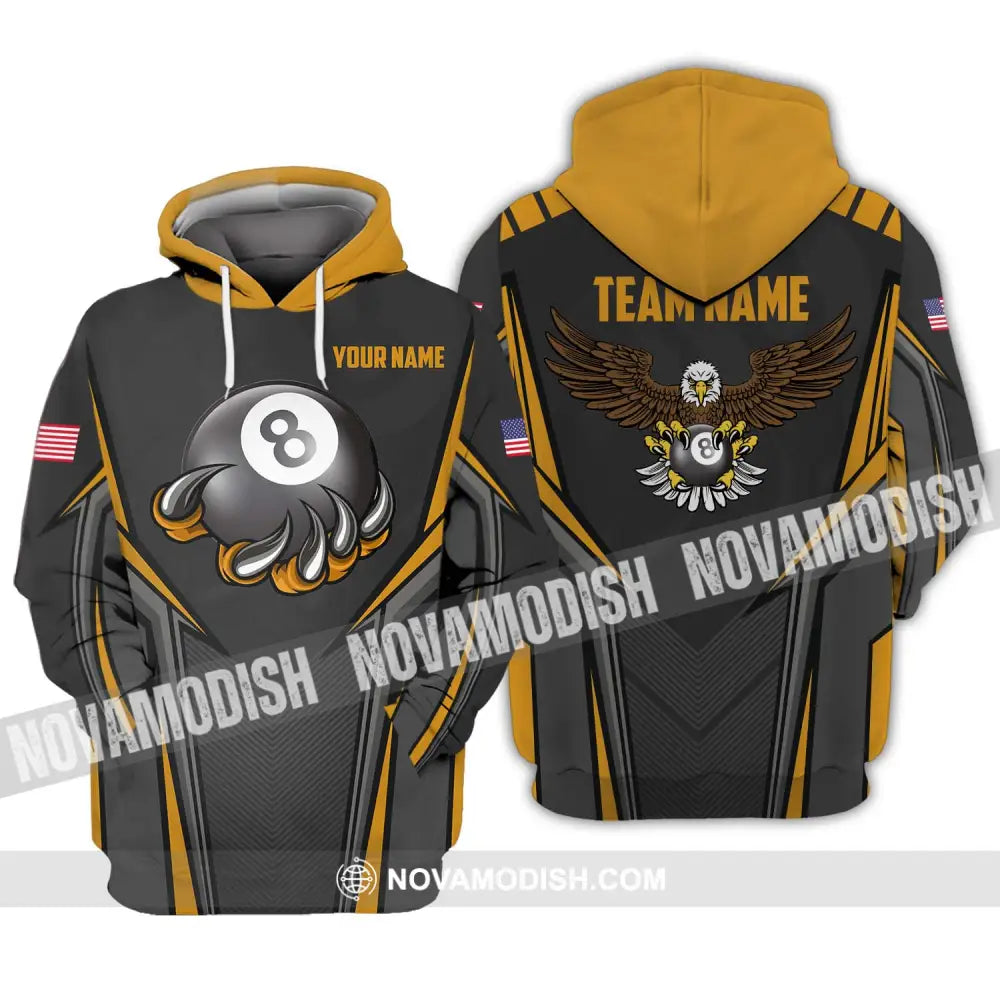 Unisex Shirt - Custom Name Shirt - Team Name Shirt Billiard Eagle Ball Hoodie / S T-shirt
