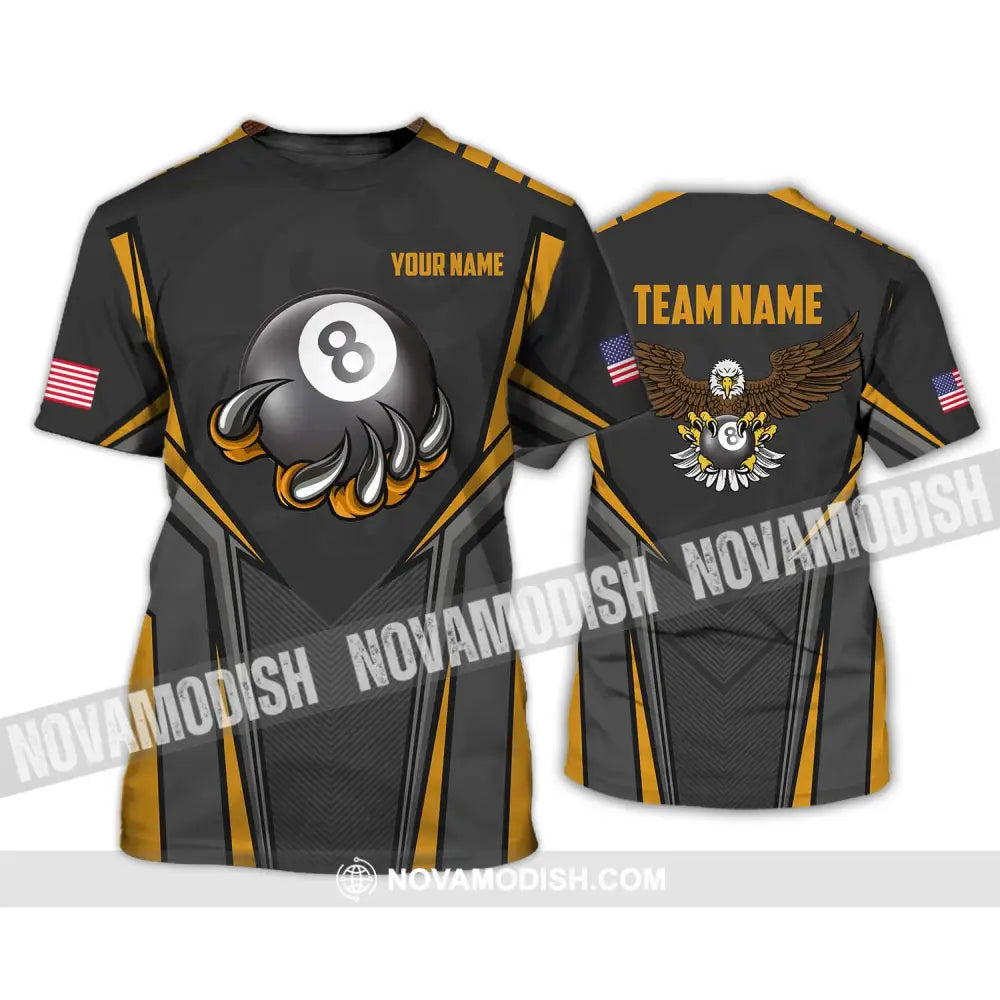 Unisex Shirt - Custom Name Shirt - Team Name Shirt Billiard Eagle Ball T-Shirt / S T-shirt