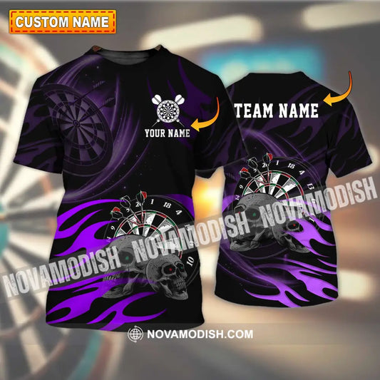 Unisex Shirt - Custom Name The Skull Darts Sport Shirt T-shirt