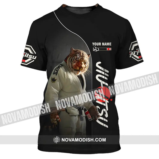Unisex Shirt - Custom Name Tiger Jiu Jitsu Shirt T-Shirt / S T-shirt