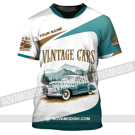 Unisex Shirt Custom Name Vintage Car Polo Long Sleeve Gift For Lover T-Shirt / S T-Shirt