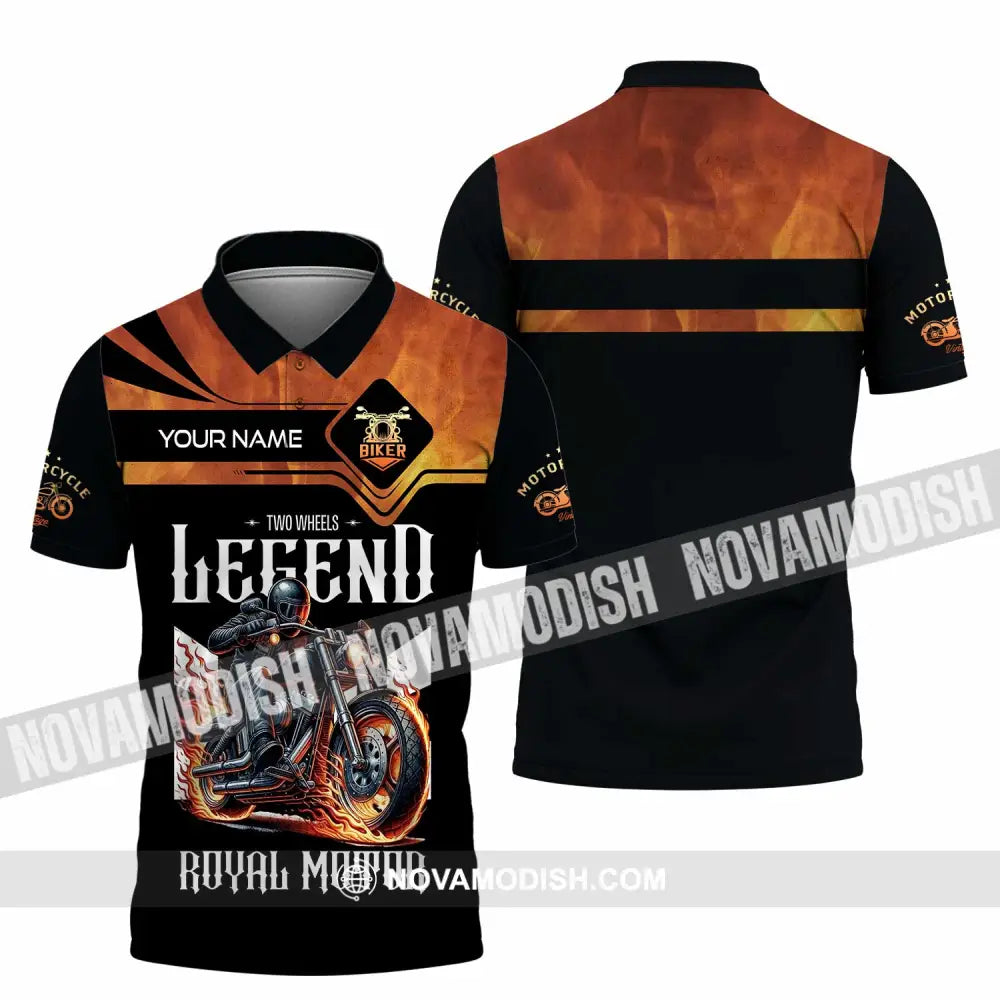 Unisex Shirt Custom Name Vintage Motorbike Love T-Shirt Polo / S T-Shirt