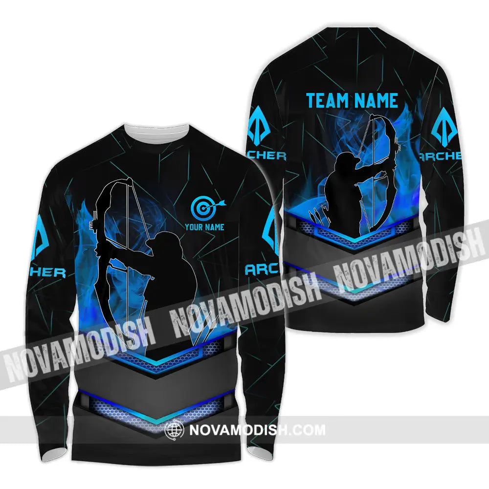 Unisex Shirt - Custom Names Archery Shirt Combat Long Sleeve Shirt / S T-shirt