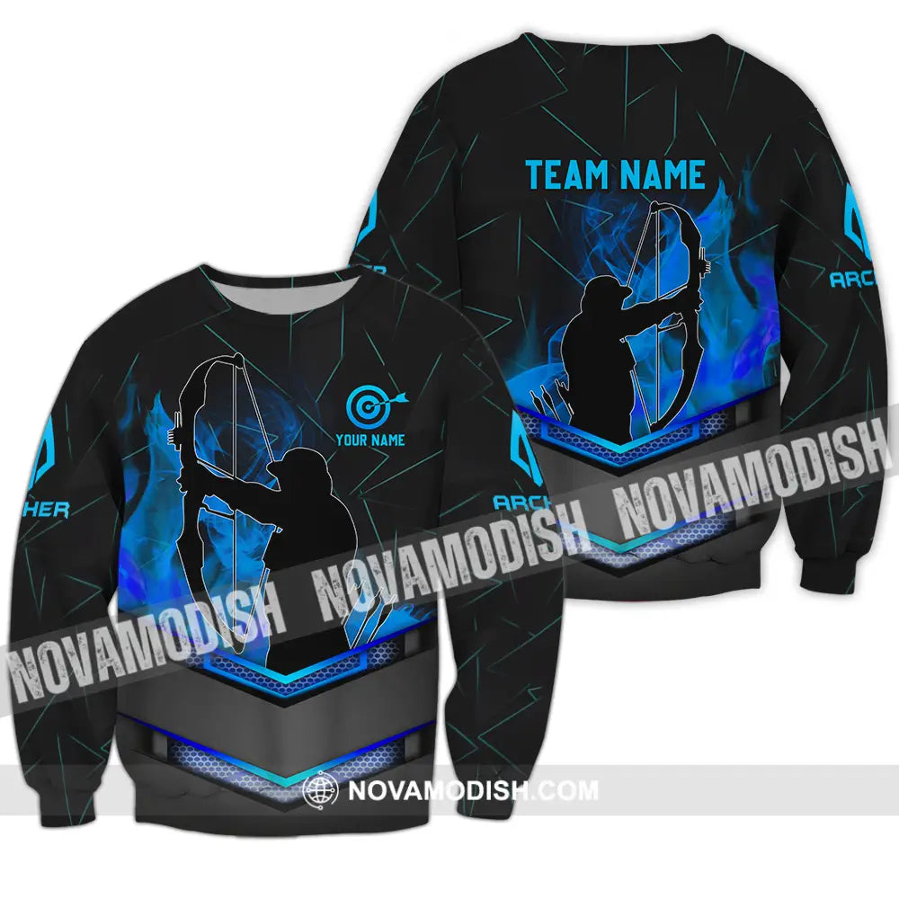 Unisex Shirt - Custom Names Archery Shirt Combat Long Sleeve / S T-shirt