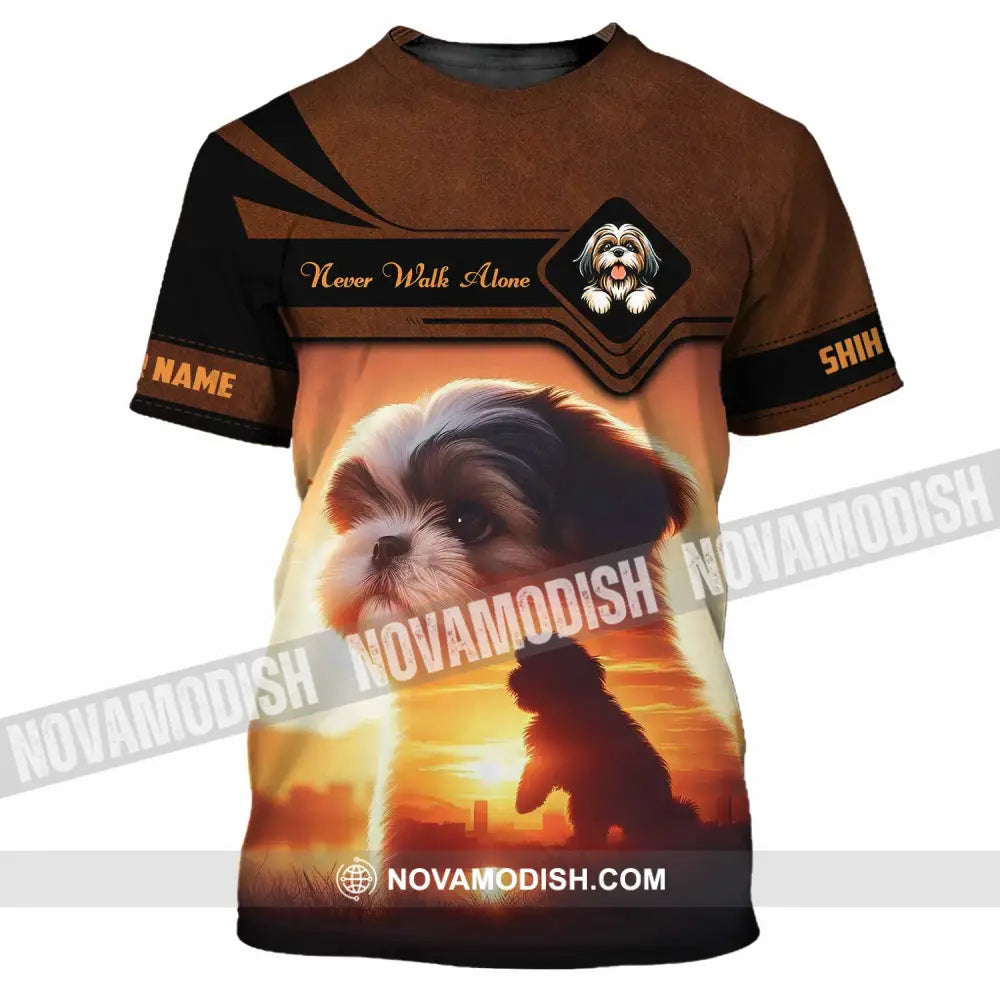Unisex Shirt - Custom Never Walk Alone Shih Tzu Shirt T-Shirt / S T-shirt