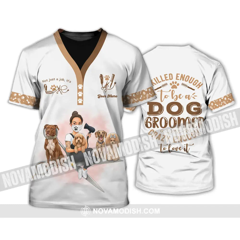 Unisex Shirt - Custom Not Just A Job It’s Love Groomer Shirt T-Shirt / S T-shirt
