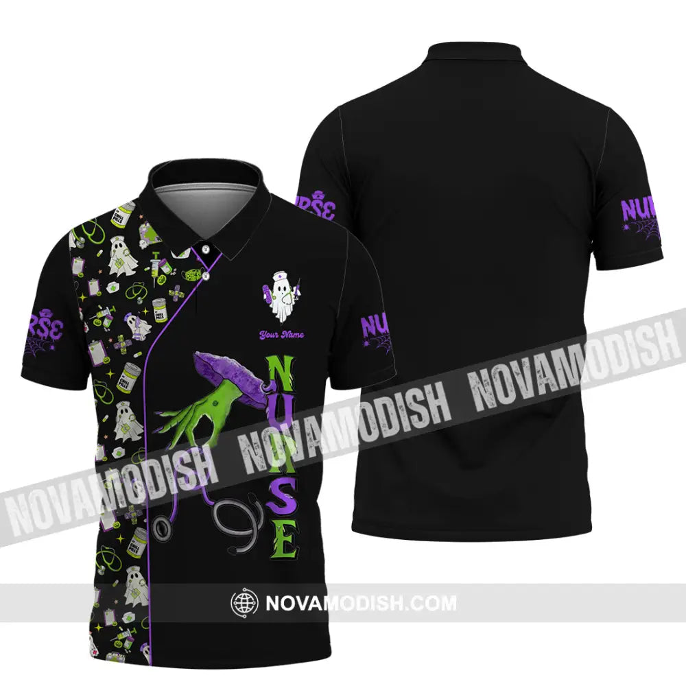Unisex Shirt - Custom Nurse Halloween Shirt Polo Shirt / S T-shirt