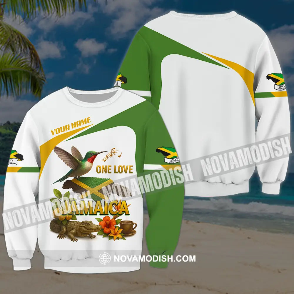 Unisex Shirt - Custom One Love Jamaica Shirt Long Sleeve / S T-shirt