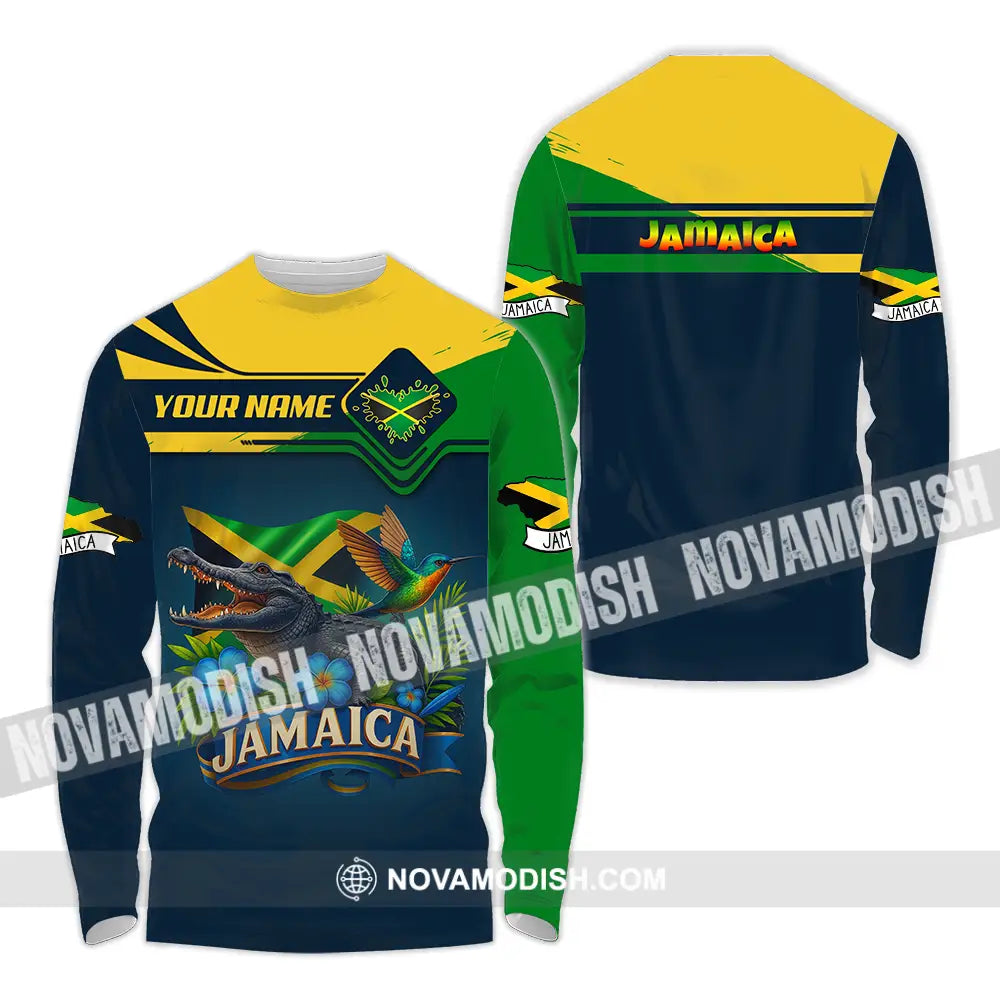 Unisex Shirt - Custom One Love Jamaica Shirt Long Sleeve Shirt / S T-shirt