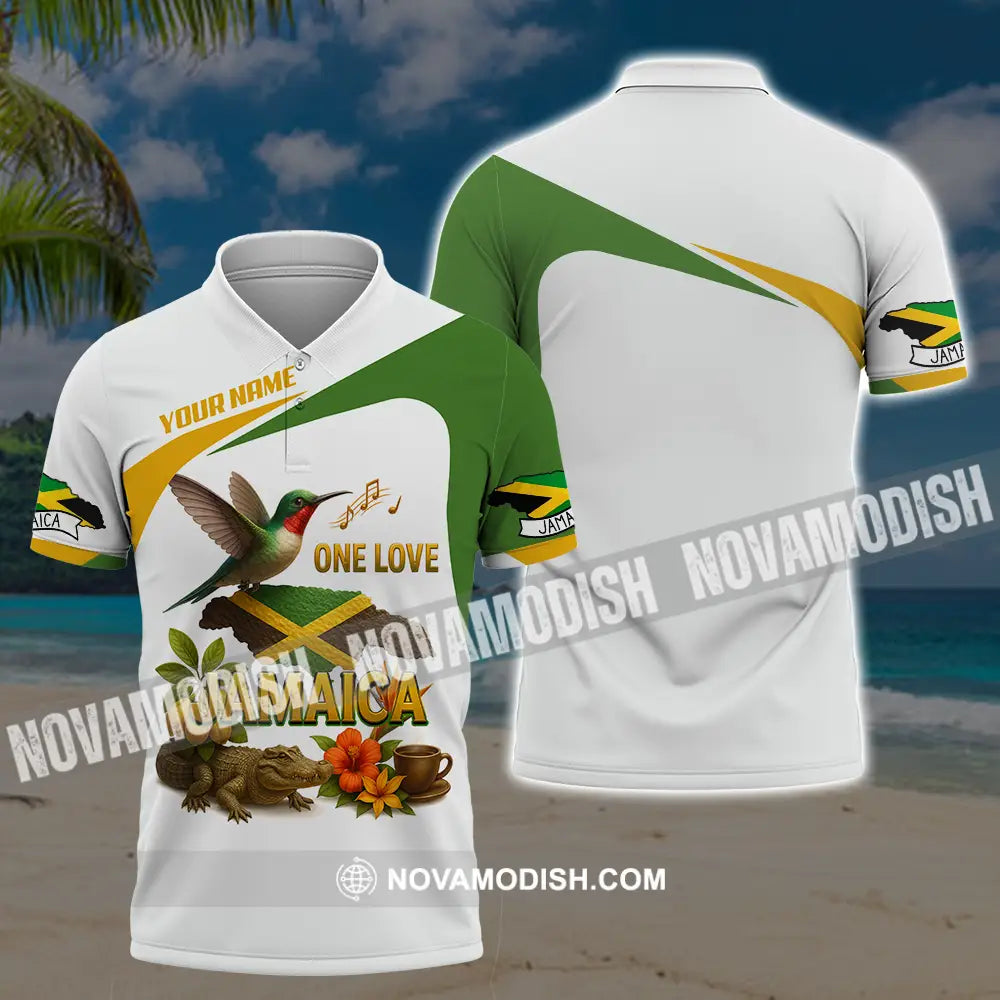 Unisex Shirt - Custom One Love Jamaica Shirt Polo Shirt / S T-shirt