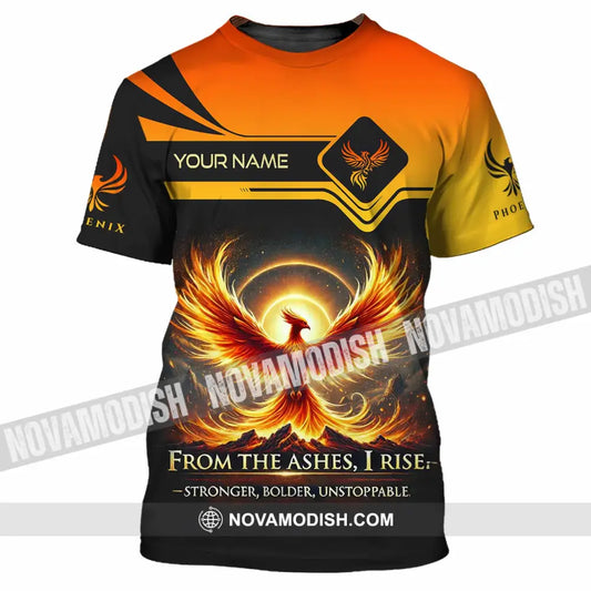 Unisex Shirt - Custom Phoenix From The Ashes I Rise Stronger Bolder Unstoppable Shirt T-Shirt / S T-shirt