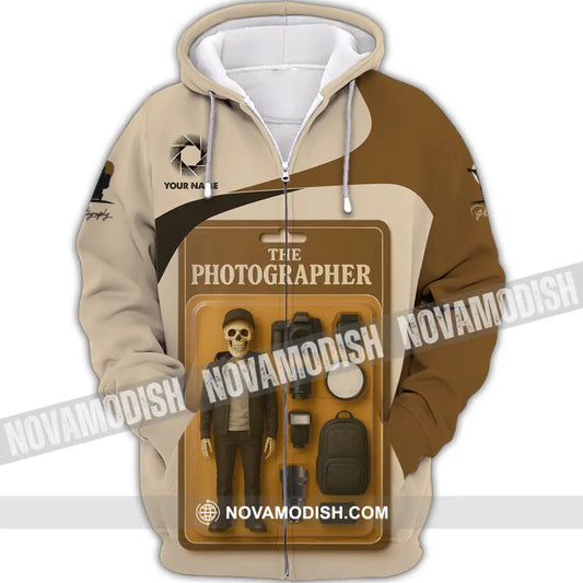 Unisex Shirt - Custom Photographer Shirt Zipper Hoodie / S T-shirt