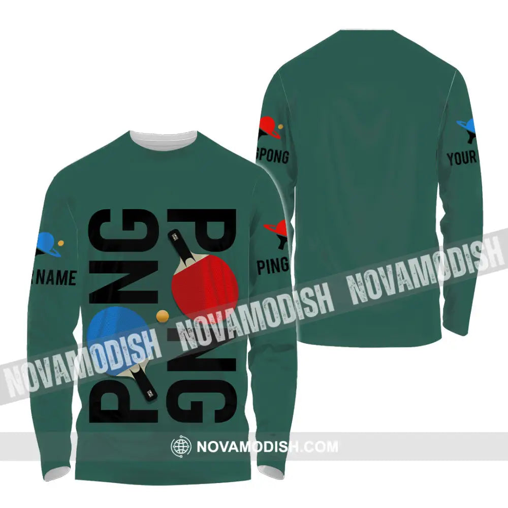 Unisex Shirt - Custom Ping Pong Shirt Long Sleeve Shirt / S T-shirt