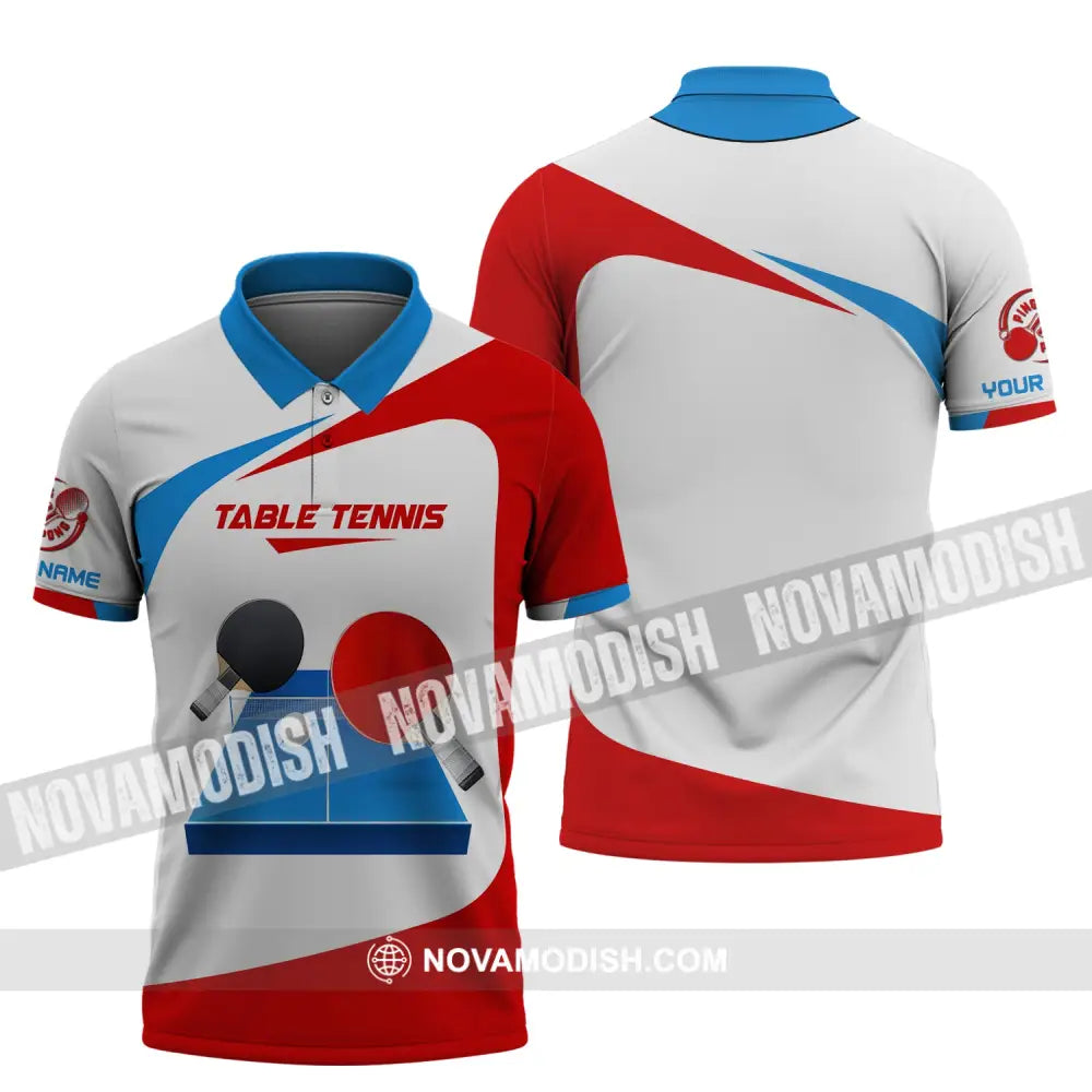 Unisex Shirt Custom Ping Pong T-Shirt Club Clothing Gifts For Lovers Polo / S