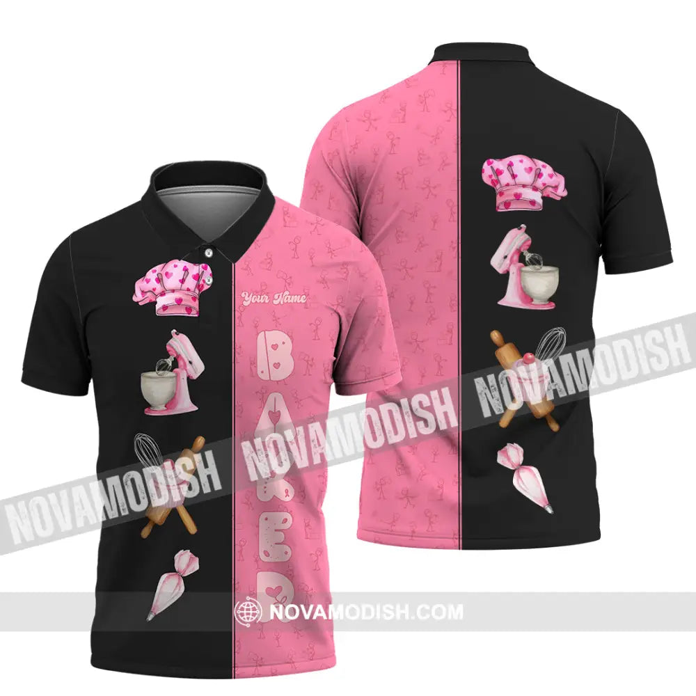Unisex Shirt - Custom Pink Baker Shirt Polo Shirt / S T-shirt