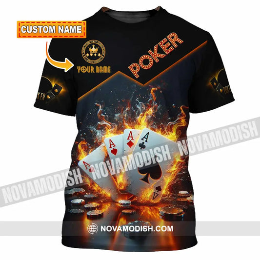 Unisex Shirt - Custom Poker Four Of Aces Card Lover Shirt T-shirt