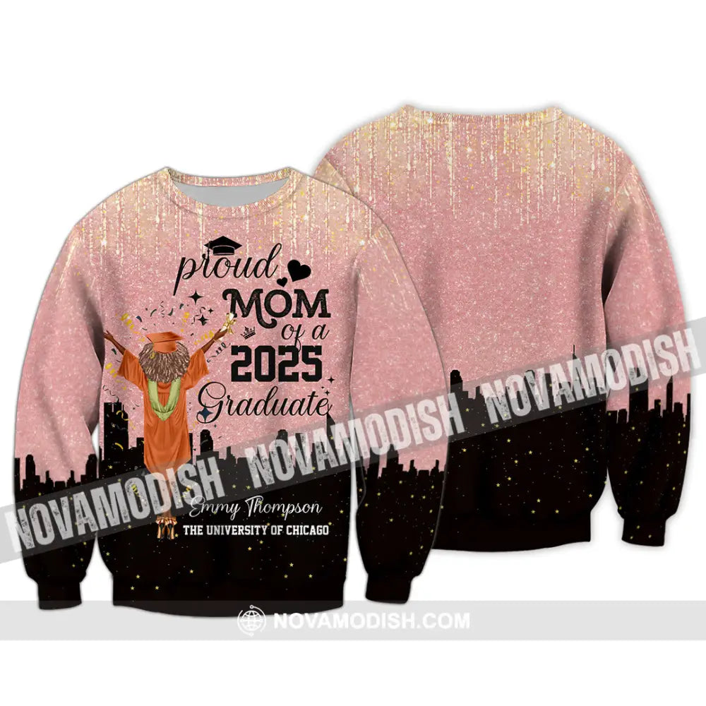 Unisex Shirt - Custom Shirt Proud Mom Of A 2025 Graduate Long Sleeve / S T-shirt