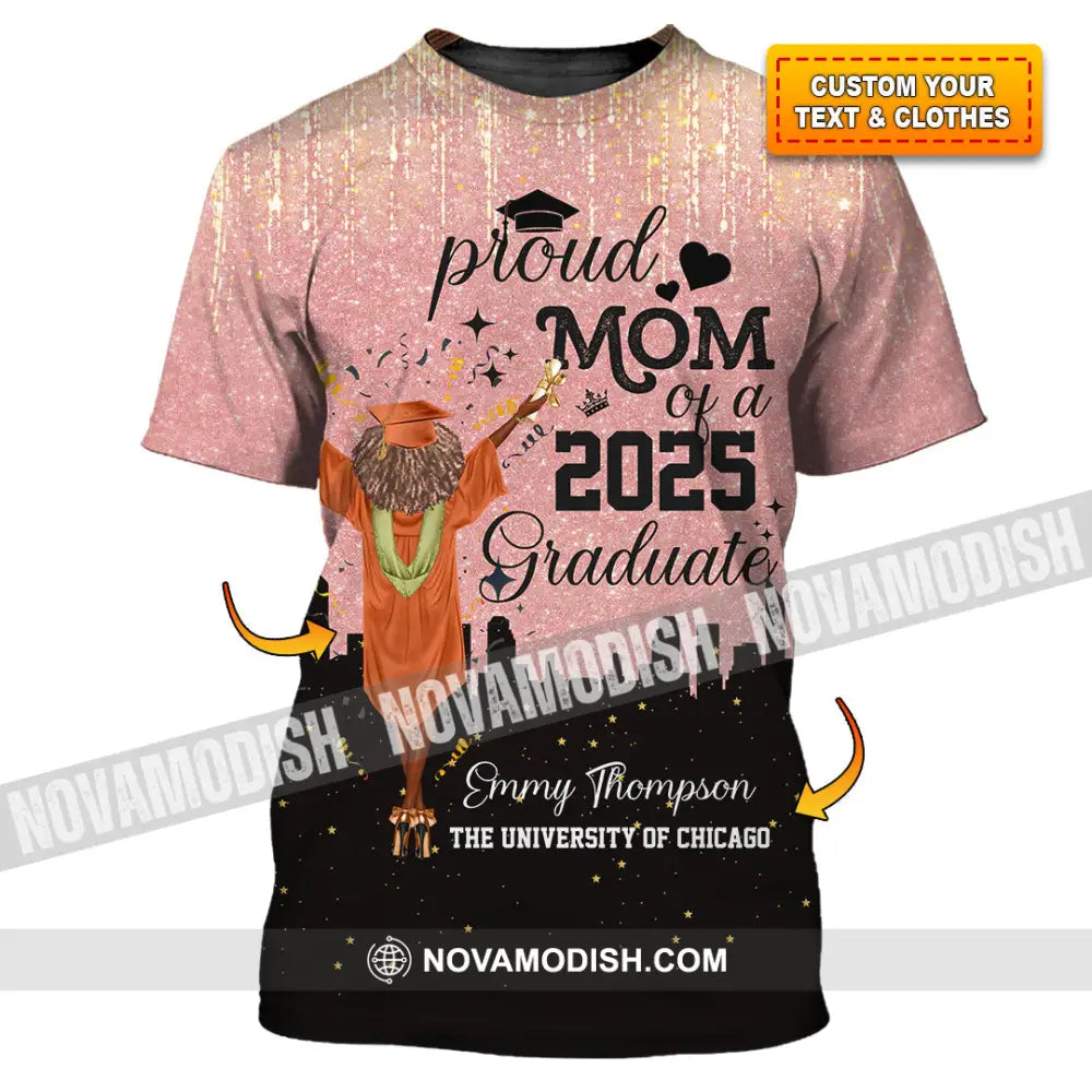 Unisex Shirt - Custom Shirt Proud Mom Of A 2025 Graduate T-shirt