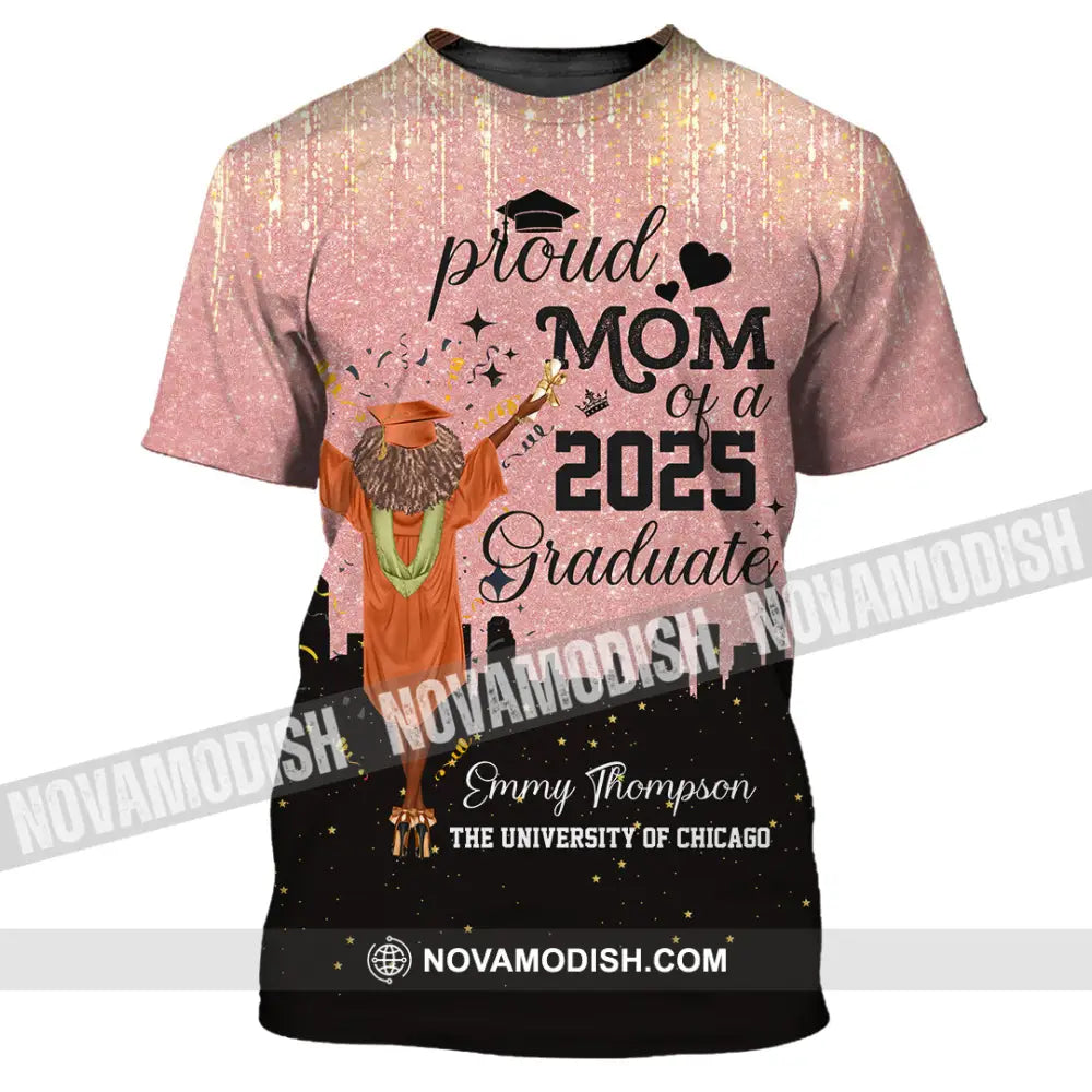 Unisex Shirt - Custom Shirt Proud Mom Of A 2025 Graduate T-Shirt / S T-shirt