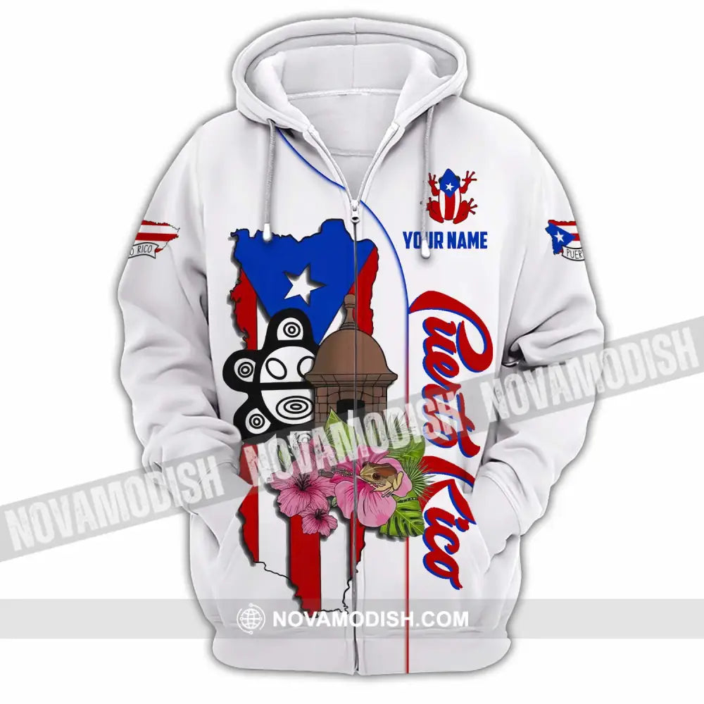 Unisex Shirt - Custom Puerto Rico Shirt Zipper Hoodie / S T-shirt