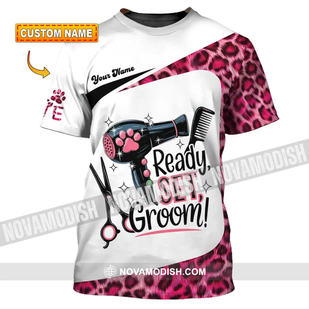 Unisex Shirt - Custom Ready Set Groomer Shirt T-shirt
