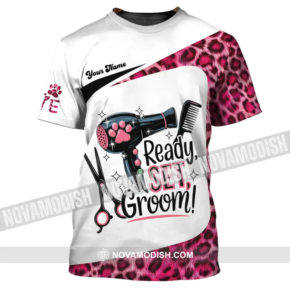 Unisex Shirt - Custom Ready Set Groomer Shirt T-Shirt / S T-shirt