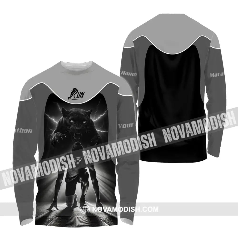 Unisex Shirt - Custom Ready To Run Love Running Shirt Long Sleeve Shirt / S T-shirt