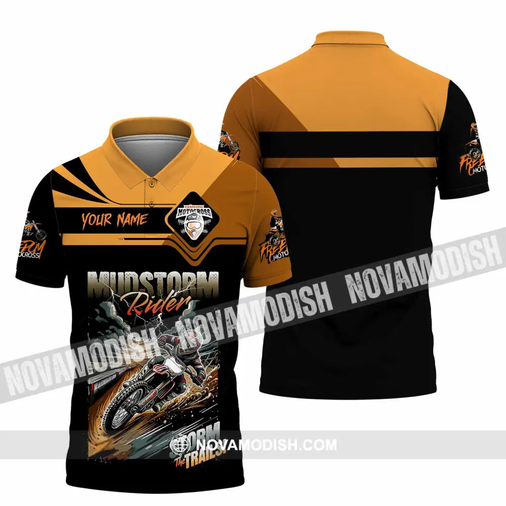 Unisex Shirt - Custom Rider Storm The Trails Sport Shirt Polo Shirt / S T-shirt