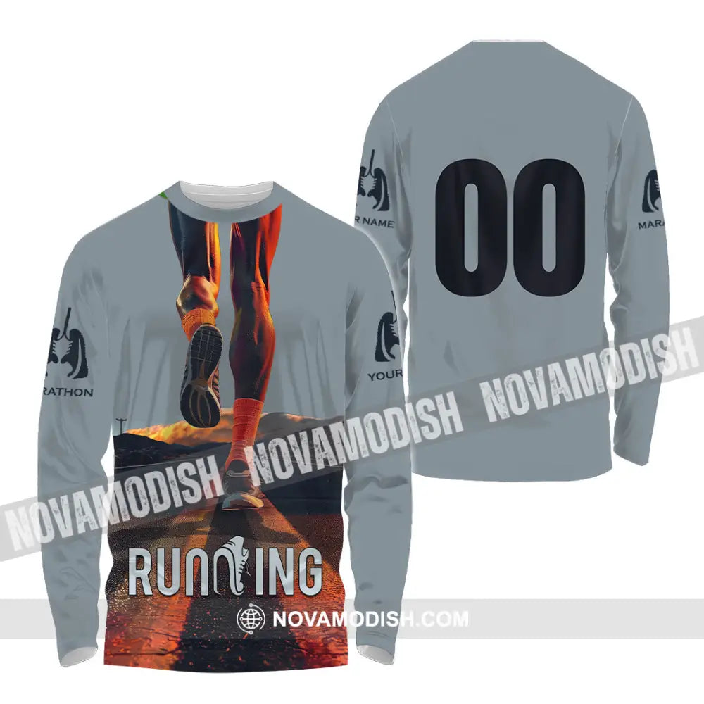 Unisex Shirt - Custom Run For Fun Running Lover Sport Shirt Long Sleeve Shirt / S T-shirt