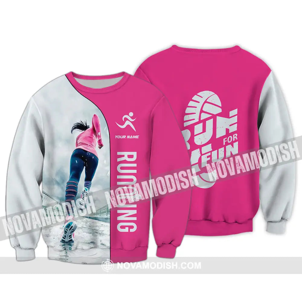Unisex Shirt - Custom Run For Fun Running Lover Sport Shirt Long Sleeve / S T-shirt