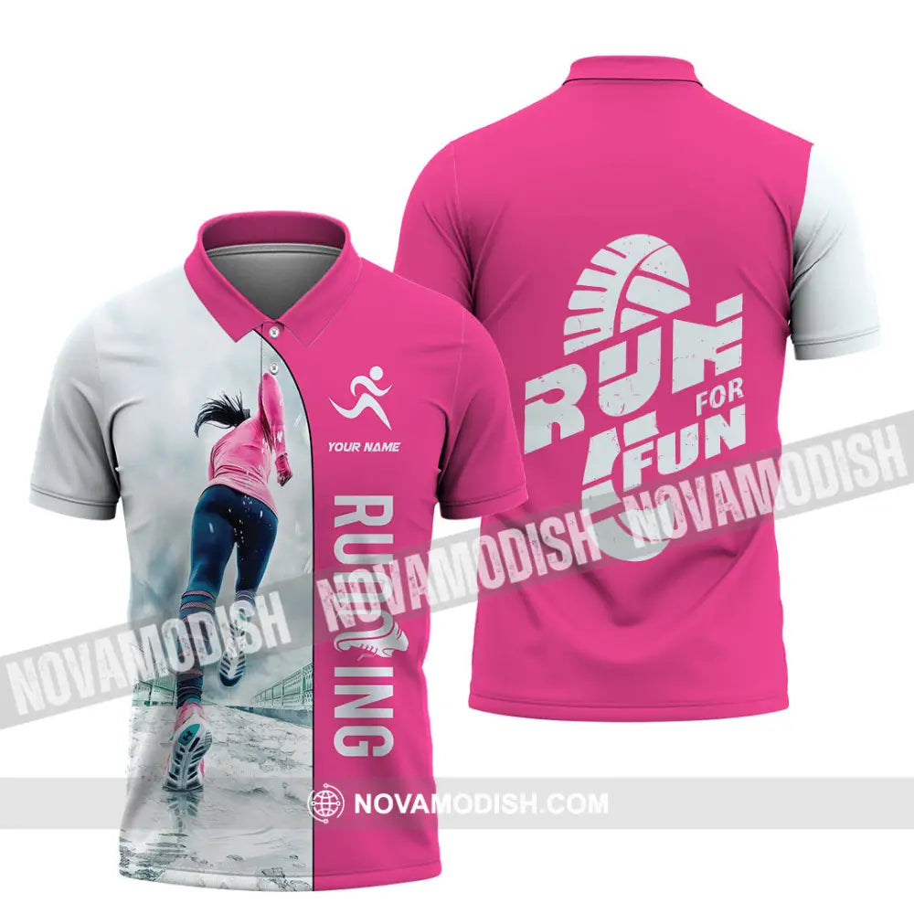 Unisex Shirt - Custom Run For Fun Running Lover Sport Shirt Polo Shirt / S T-shirt