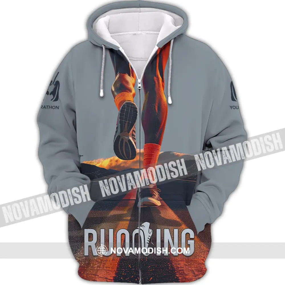 Unisex Shirt - Custom Run For Fun Running Lover Sport Shirt Zipper Hoodie / S T-shirt