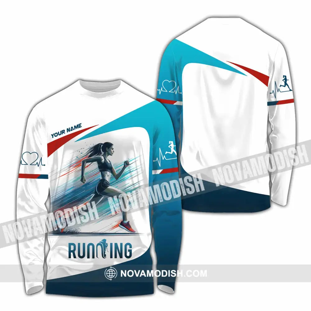 Unisex Shirt - Custom Running Shirt Long Sleeve Shirt / S T-shirt