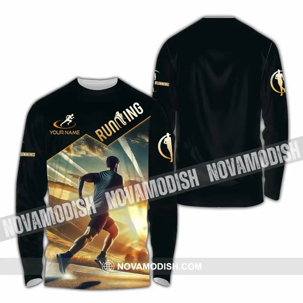 Unisex Shirt - Custom Running Shirt Long Sleeve Shirt / S T-shirt