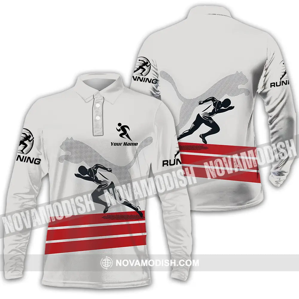 Unisex Shirt - Custom Running Lover Sport Shirt Long Sleeve Polo / S T-shirt