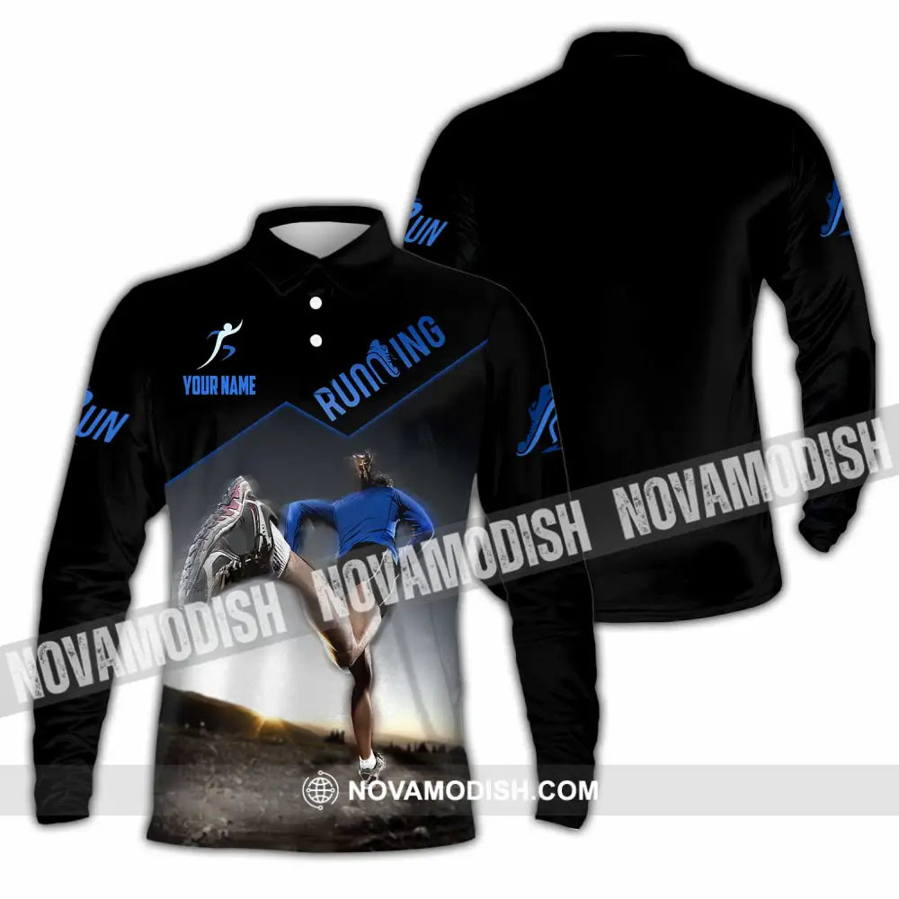 Unisex Shirt - Custom Running Sport Shirt Long Sleeve Polo / S T-shirt